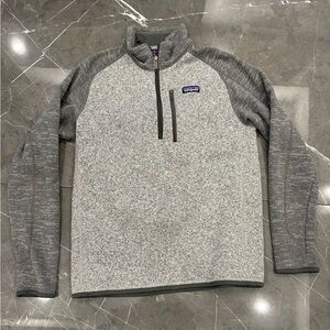 Patagonia Mens 2 Tone Gray Better Sweater 1/4 Zip Pullover Fleece Size Medium